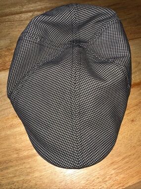 Men's Black and White Patterned pageboy hat
